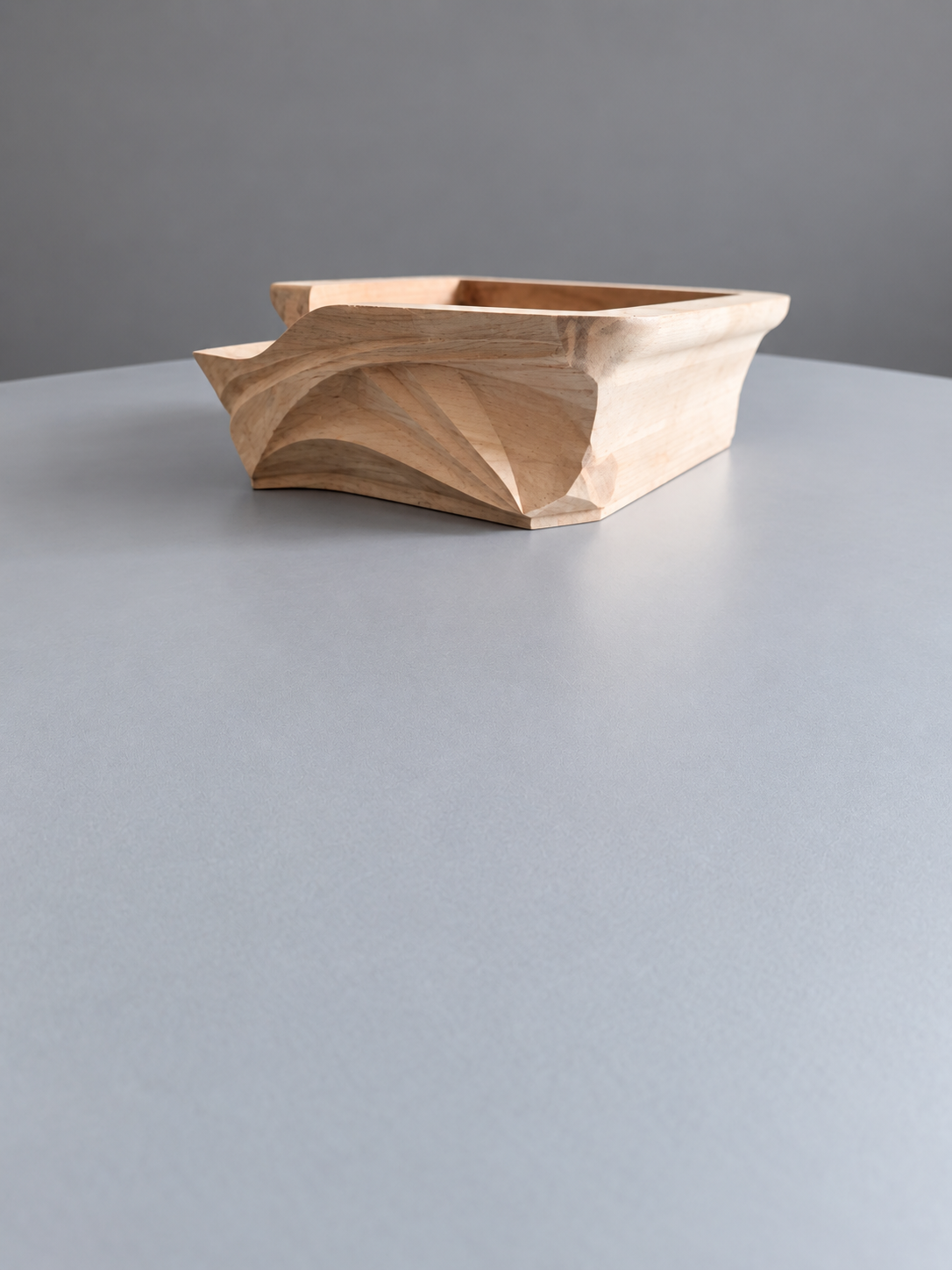Raw timber stepped scale model